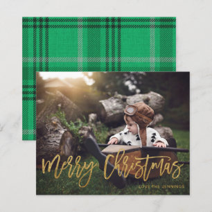 Foto do Dourado Script Glitter de Natal Merry