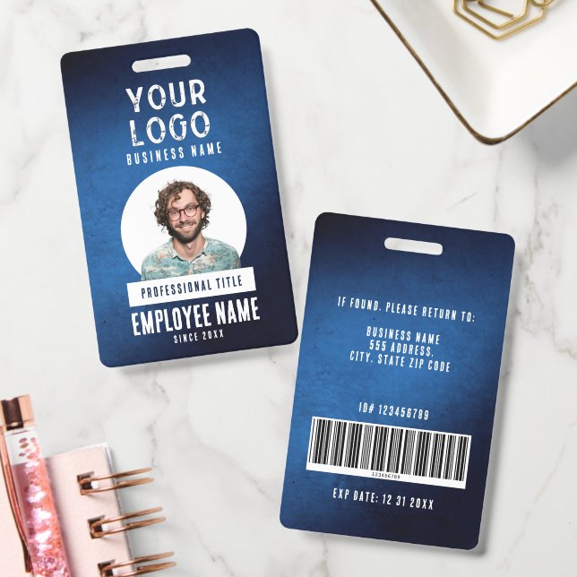 Foto do Funcionário Crachá Empresarial Gradiente G (Escritório)