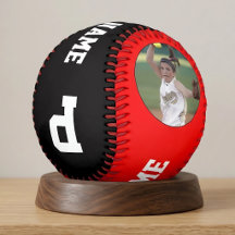 Foto do Jogador de Softbol Personalizada Vermelha
