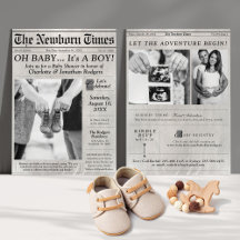 Foto do Jornal Bonito Oh Chá Baby Boy Convite