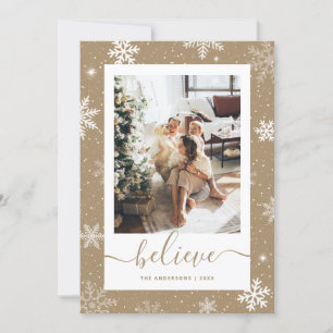 Foto do Kraft Paper Acredita em cartões de Natal