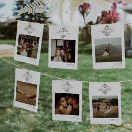 Foto do Monograma Vintage | Cartão de Número de Ta