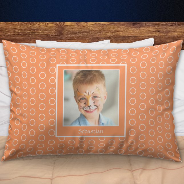 Foto do Nome das Crianças Laranja Personalizado (Criador carregado)