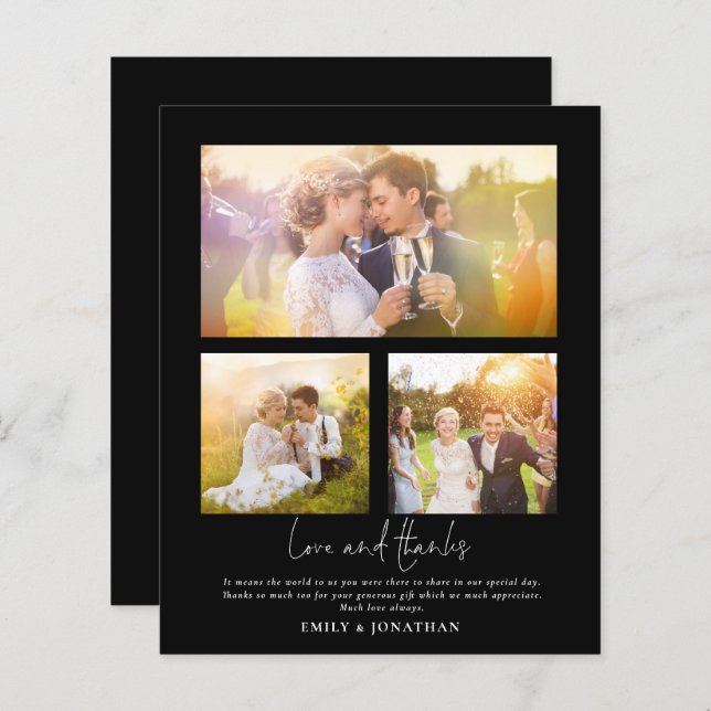 Foto do ORÇAMENTO 3 Obrigados de amor Preto de cas (Frente/Verso)