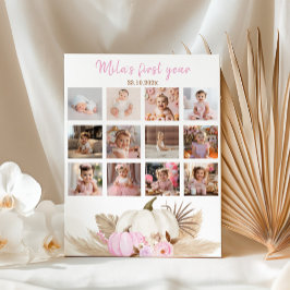 Foto do primeiro ano da moça de abóbora Poster