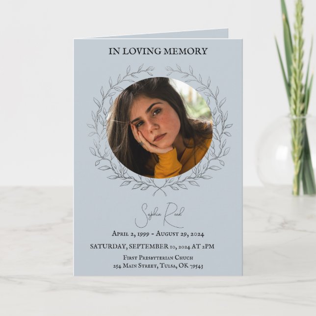 Foto do programa funerário em círculo (Frente)