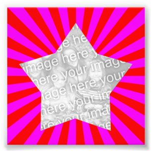 Foto do quadro do Starburst Vermelho Magenta