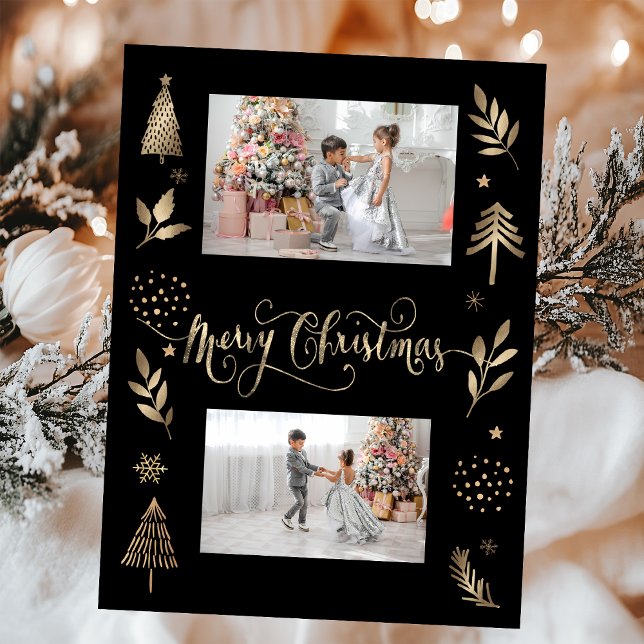 Foto do Ramo de Árvore Dourada Pine Feliz Natal (Criador carregado)