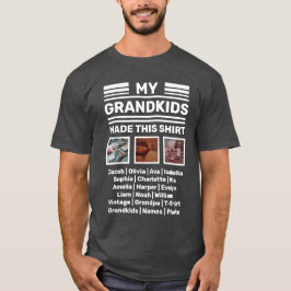 Foto do vovô T-Shirt com nomes de Netos