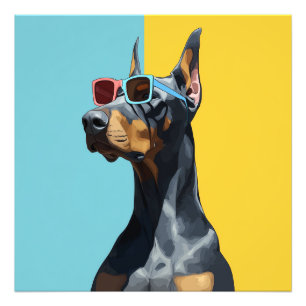 Foto Doberman legal com óculos de sol
