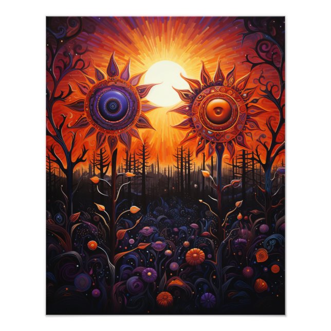 Foto Dois sóis no pôr do sol (Frente)