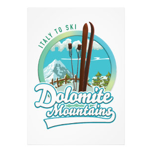 Foto Dolomite montanhas Itália logótipo de esqui