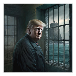 Foto Donald Trump na prisão de Alcatraz