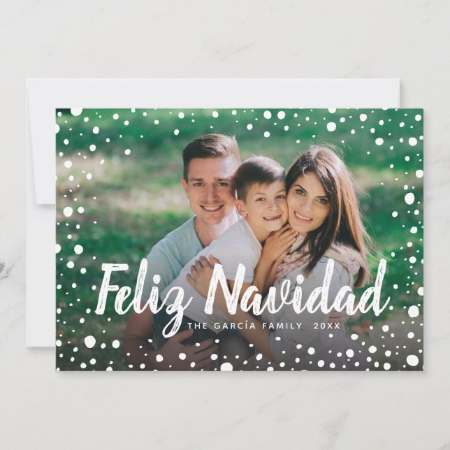 Foto dos cartões de natal da neve | de Feliz (Frente)