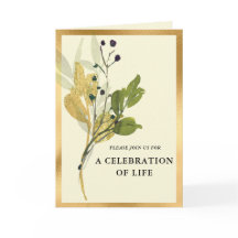 Foto Dourada Botânica Memorial Dobrada Convite