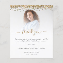 Foto Dourada do Formando de Orçamento Obrigado