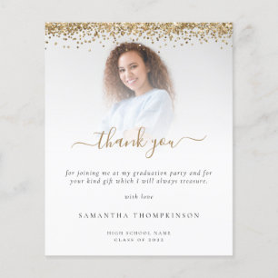 Foto Dourada do Formando de Orçamento Obrigado