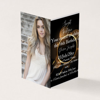 Foto Dourada e Black Sweet 16