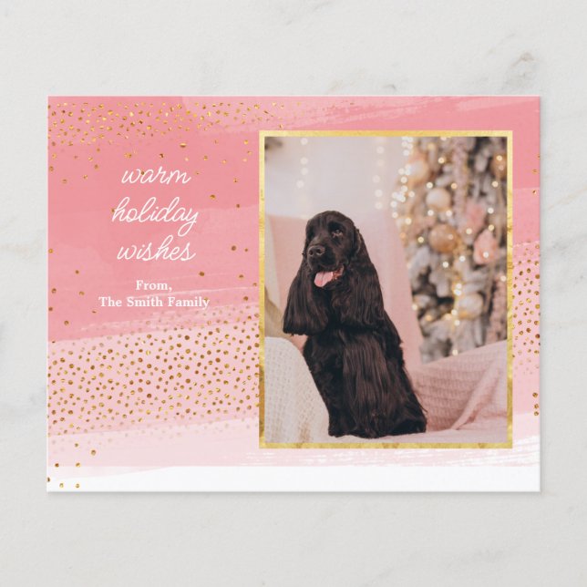 Foto Dourada e rosa moderno do orçamento (Frente)