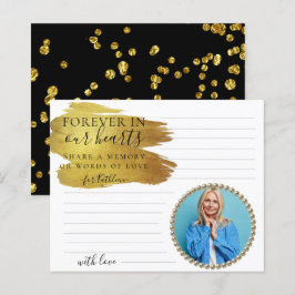 Foto Dourada moderna Compartilhar uma Placa Funera