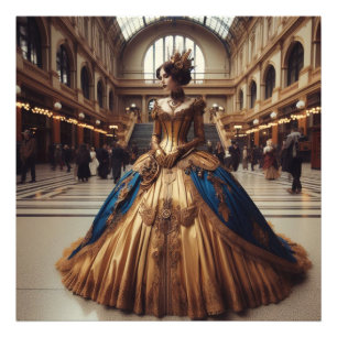 Foto Dourada Princesa Steampunk Victorian Industrial