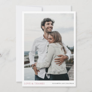 Foto Dourada Simples - Obrigado Cartão De Casament