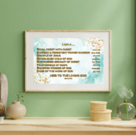 Foto Douradas afirmações bíblicas Acróticas w_Scripture