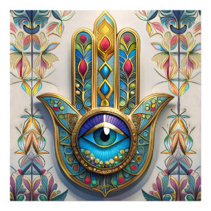 Foto Dourado Colorido Filigree Blue-Green Third Eye Ham