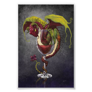 Foto Dragão de Vinho Vermelho 4x6 Impressão