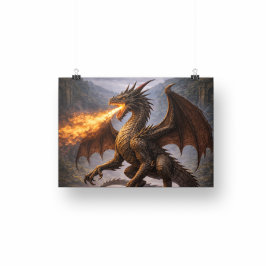 Foto Dragon Battle Home & Gaming Room Decor