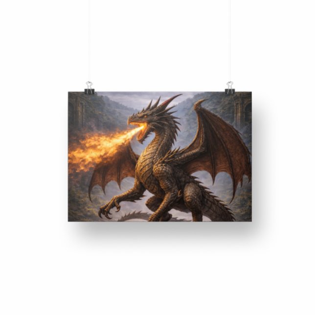 Foto Dragon Battle Home & Gaming Room Decor (Criador carregado)