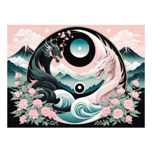 Foto Dragon Floral Mountain Pink Sage Teal