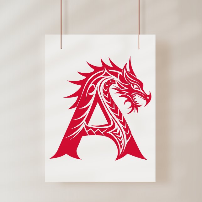 Foto Dragon Styled Letter A, Dragon Alphabet, Monogram (Criador carregado)