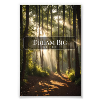 Foto Dream Big - Motivational Wall Art Print