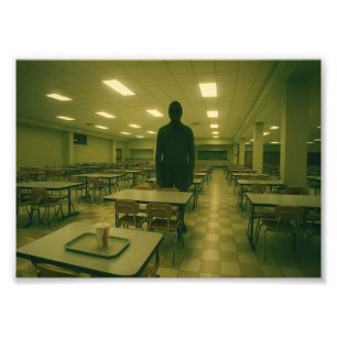 Foto Dreamcore School Cafeteria com Entidade - Liminal