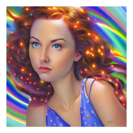 Foto DreamGirl com Luzes Arco-Íris