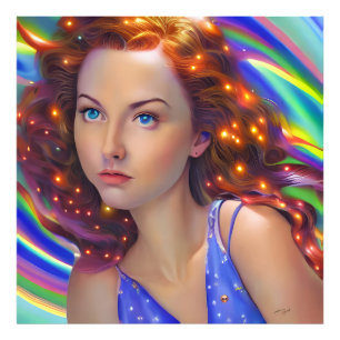 Foto DreamGirl com Luzes Arco-Íris