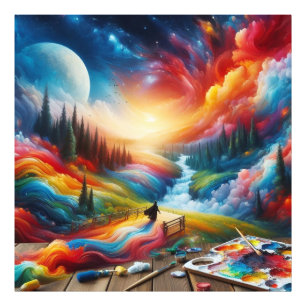 Foto Dreamscape Abstrato: Impressão de Arte Digital Vib