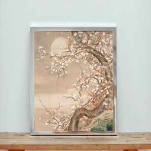 Foto Dreamy Plum Blossom Tree embaixo da Lua