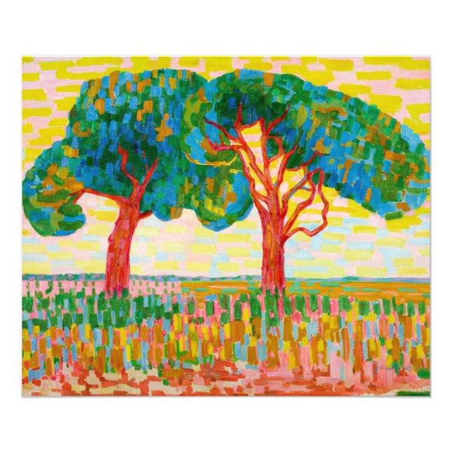Foto Duas Árvores, 1910, por Jacoba van Heemskerck (Frente)