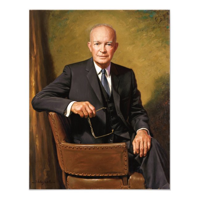 Foto Dwight Eisenhower Presidente da Casa Branca Retrat (Frente)