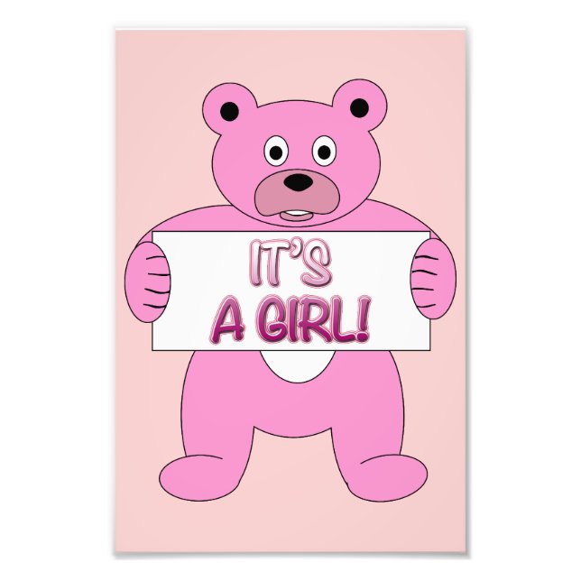 Foto É um Urso Rosa Menino (Frente)
