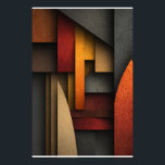 Foto Earth Tone Geometric Layers Abstract<br><div class="desc">Overlapping geometric forms in deep charcoal, terracotta, burnt sienna, golden mustard, and soft ochre create a richly textured abstract composition. Sharp edges and subtle concrete-like grain give the shapes depth and tactile realism, while the warm, earthy palette evokes desert rock, aged architecture, layered emotion, and grounded strength. The design balances...</div>