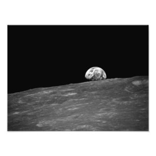 Foto Earthrise da missão da lua de Apollo 8