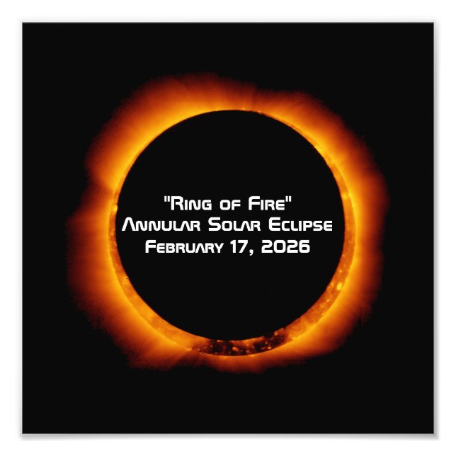 Foto Eclipse Solar Anelar de 2026 (Frente)