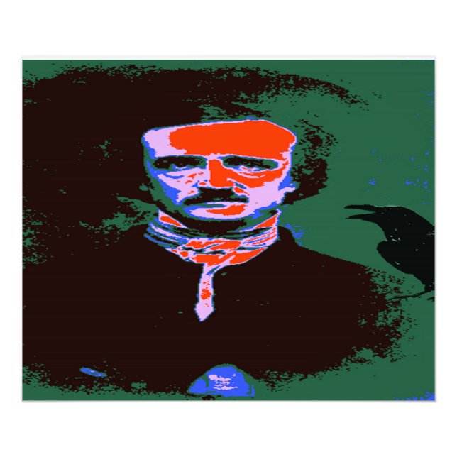 Foto Edgar Allan Poe Pop Art Retrato (Frente)