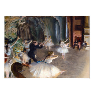 Foto Edgar Degas - A Rehearsal do Balleto no Palco