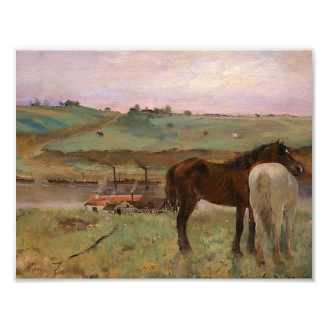 Foto Edgar Degas - Cavalos num Prado (Frente)