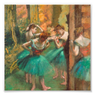 Foto Edgar Degas - Dançarinos, Rosa E Verde