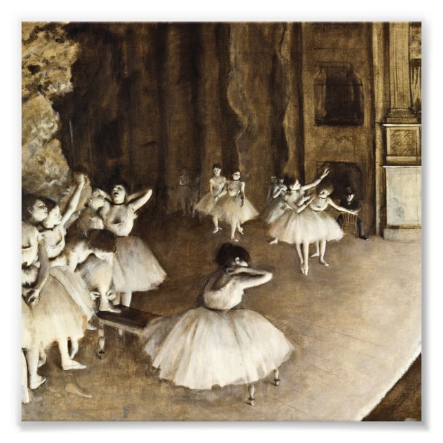 Foto Edgar Degas - Ensaio De Balés Em Palco (Frente)